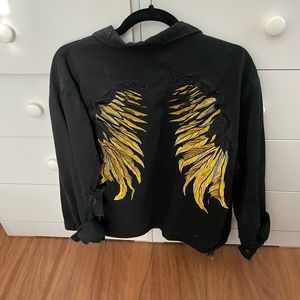 Unisex embroidered denim jacket